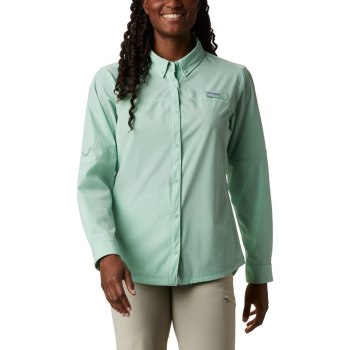 Columbia Overhemd Dames, Coral Point Long Sleeve Woven Mintgroen, 48RDQBJMZ